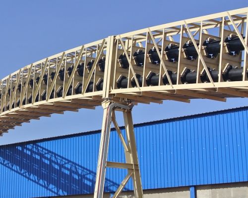 বাল্ক উপকরণ জন্য পাইপ বেল্ট পরিবাহক